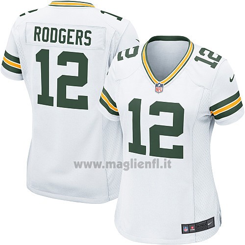 Maglia NFL Game Donna Green Bay Packers Rodgers Bianco2